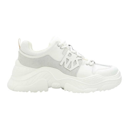 Front - DKNY Womens/Ladies Odella Leather Chunky Platform Trainers