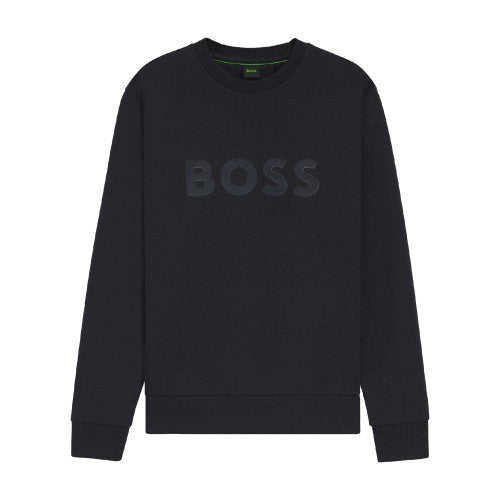 Front - Boss Mens Salbo Logo Sweatshirt
