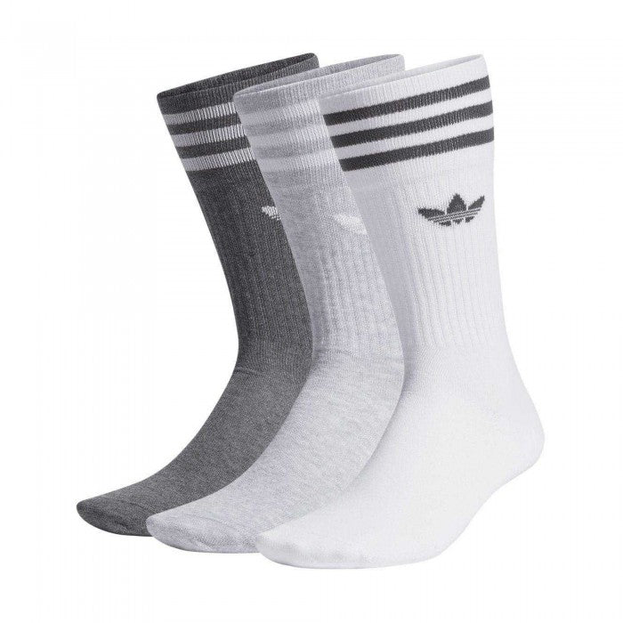 Front - Adidas Mens Crew Socks (Pack of 3)