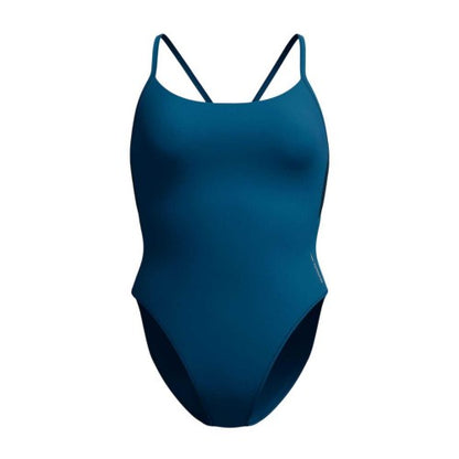 Front - Speedo Womens/Ladies Colour Block Racer One Piece Swimsuit
