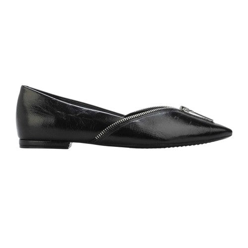 Front - DKNY Womens/Ladies Cherith Leather Flat Heel Sandals