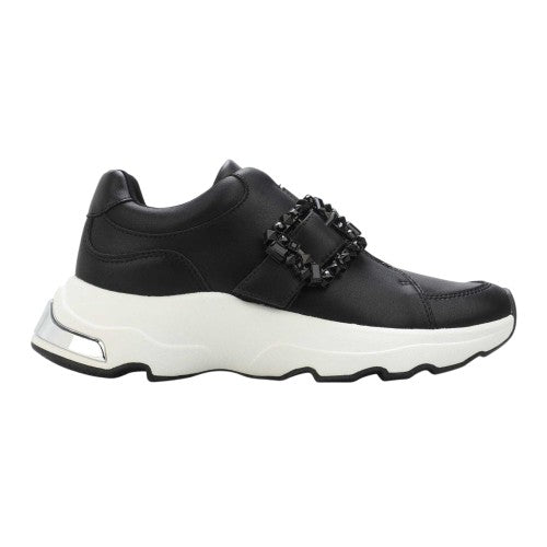 Front - DKNY Womens/Ladies Jendaya Leather Buckle Trainers