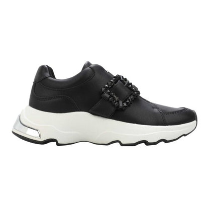Front - DKNY Womens/Ladies Jendaya Leather Buckle Trainers