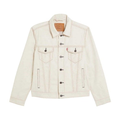 Front - Levis Mens The Linen+ Denim Trucker Jacket