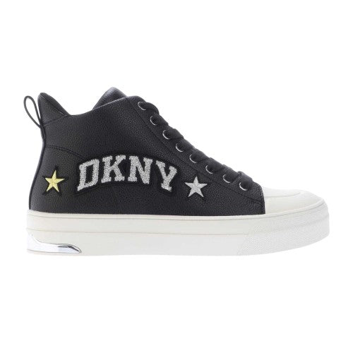 Front - DKNY Womens/Ladies Yaser Star Leather Lace Up Ankle Boots