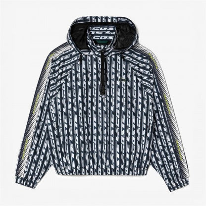 Front - Lacoste Womens/Ladies Hooded Oversized Track Jacket