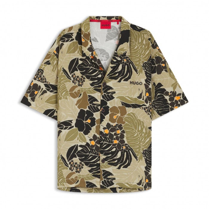 Front - Hugo Boss Mens Floral Pattern Shirt