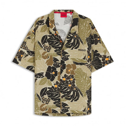 Front - Hugo Boss Mens Floral Pattern Shirt
