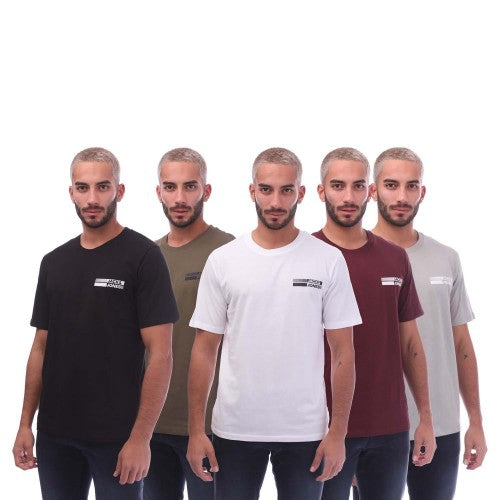 Front - Jack And Jones Mens Speed T-Shirt (Pack of 5)