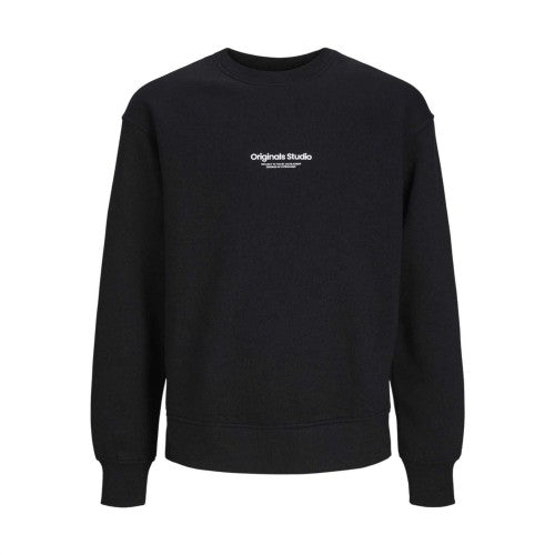 Front - Jack And Jones Boys Vesrebro Crew Neck Sweatshirt