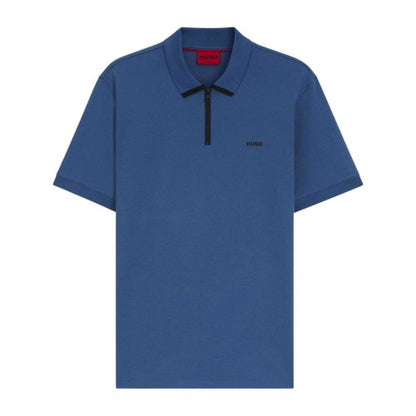 Front - Hugo Mens Dalomino Contrast Logo Polo Shirt