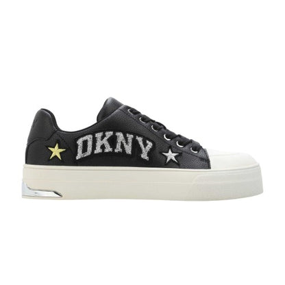 Front - DKNY Womens/Ladies York Star Leather Trainers