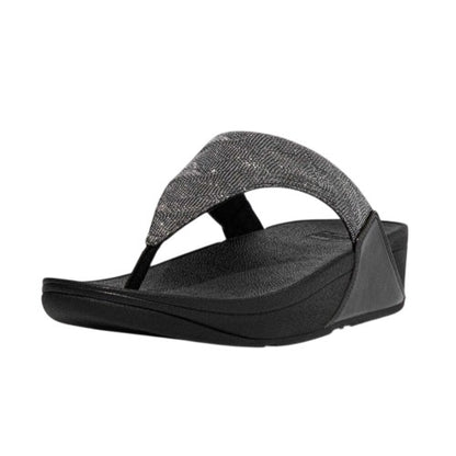 Front - Fit Flop Womens/Ladies Lulu Glitz Faux Leather Sandals