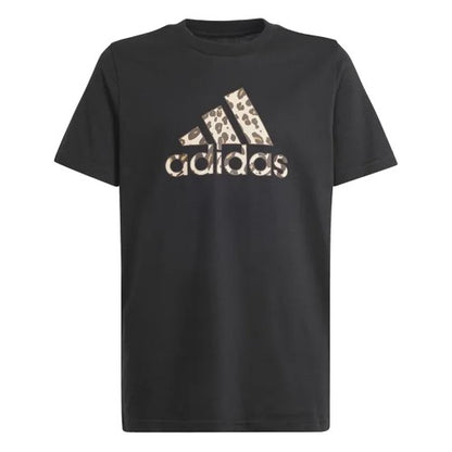 Front - Adidas Girls Animal Print T-Shirt