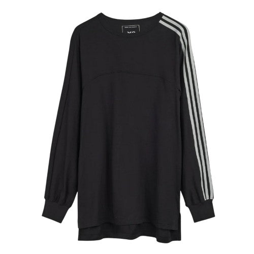 Front - Y-3 Unisex Adult 3 Stripes Long-Sleeved T-Shirt