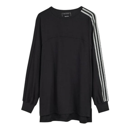 Front - Y-3 Unisex Adult 3 Stripes Long-Sleeved T-Shirt