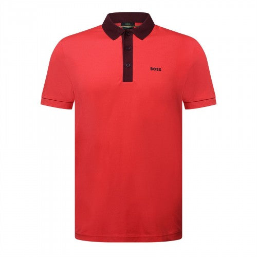 Front - Boss Mens Paule Ribbed Polo Shirt