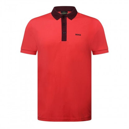 Front - Boss Mens Paule Ribbed Polo Shirt