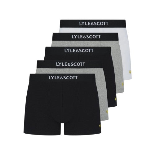 Front - Lyle & Scott Mens Henrick Boxer Shorts (Pack of 5)
