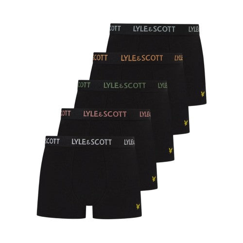 Front - Lyle & Scott Mens Miller Boxer Shorts (Pack of 5)