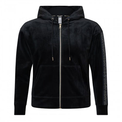 Front - DKNY Womens/Ladies Velour Full Zip Hoodie