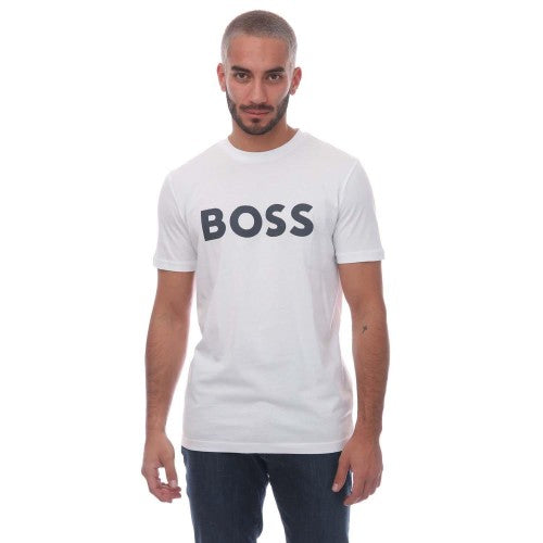 Front - Boss Mens Thinking 1 Logo T-Shirt