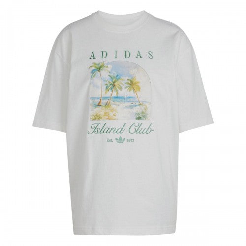 Front - Adidas Childrens/Kids Island Club Oversized T-Shirt
