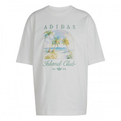 Front - Adidas Childrens/Kids Island Club Oversized T-Shirt