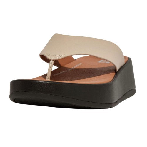 Front - Fit Flop Womens/Ladies F-Mode Leather Toe Post Sandals