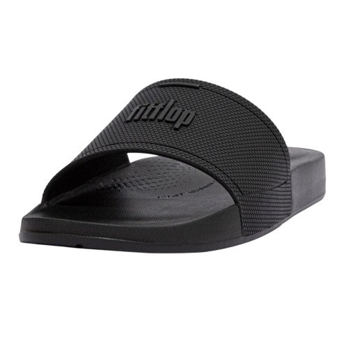Front - Fit Flop Mens iQushion Pool Sliders