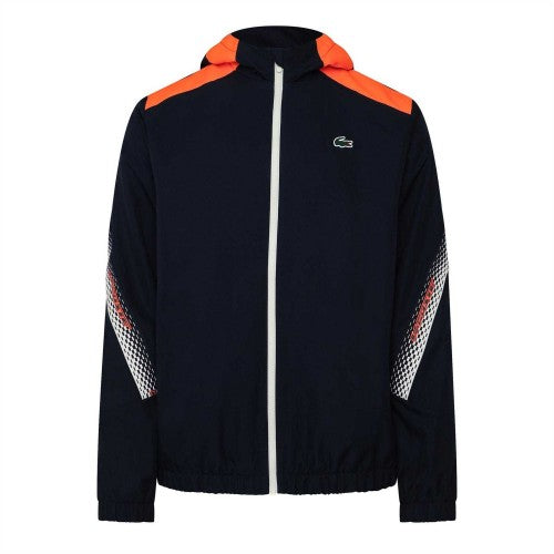 Front - Lacoste Mens Tennis Hooded Jacket