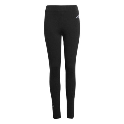 Front - Adidas Girls Single Jersey Tight Leggings