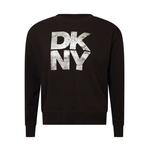 Front - DKNY Womens/Ladies Stacked Logo Crew Neck Sweatshirt