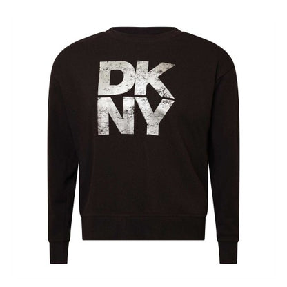 Front - DKNY Womens/Ladies Stacked Logo Crew Neck Sweatshirt