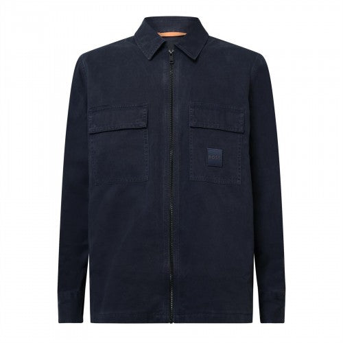 Front - Boss Mens Lovel Full Zip Overshirt