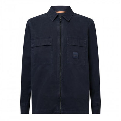 Front - Boss Mens Lovel Full Zip Overshirt