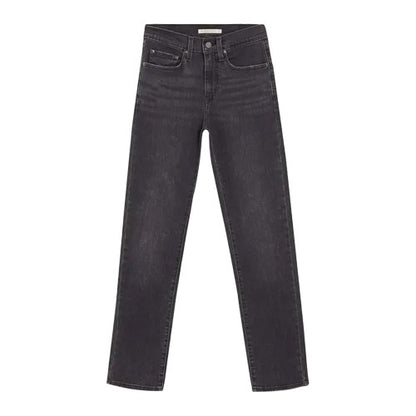 Front - Levis Womens/Ladies 724 Out Of Mind Leather Patch Straight Leg High Rise Jeans