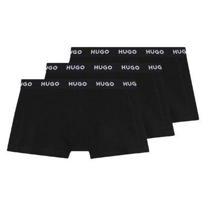 Front - Hugo Mens Logo Boxer Shorts (Pack of 3)