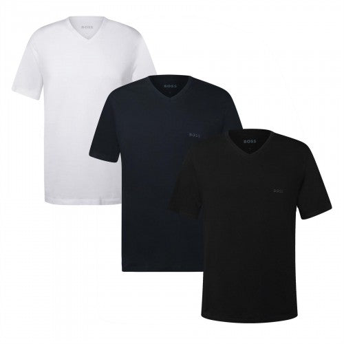 Front - Boss Mens V Neck T-Shirt (Pack of 3)