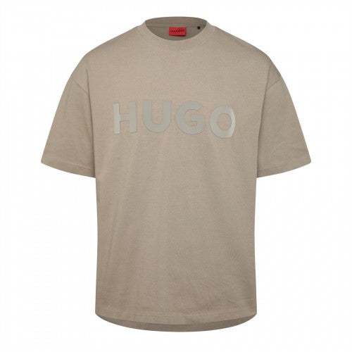 Front - Hugo Mens Dinkee Logo Oversized T-Shirt