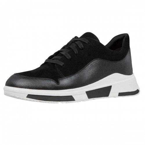 Front - Fit Flop Womens/Ladies Freya Suede Trainers