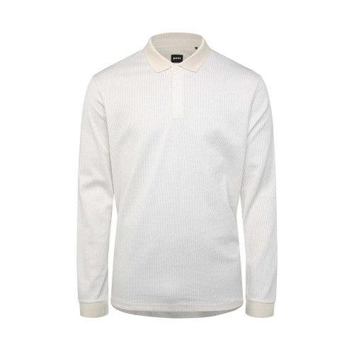 Front - Hugo Mens H-Pado 431 Long-Sleeved Polo Shirt