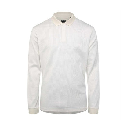 Front - Hugo Mens H-Pado 431 Long-Sleeved Polo Shirt