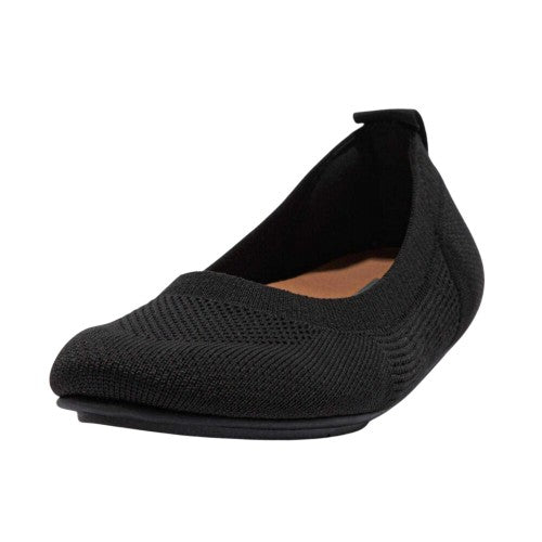 Front - Fit Flop Womens/Ladies Leather Knitted Pumps