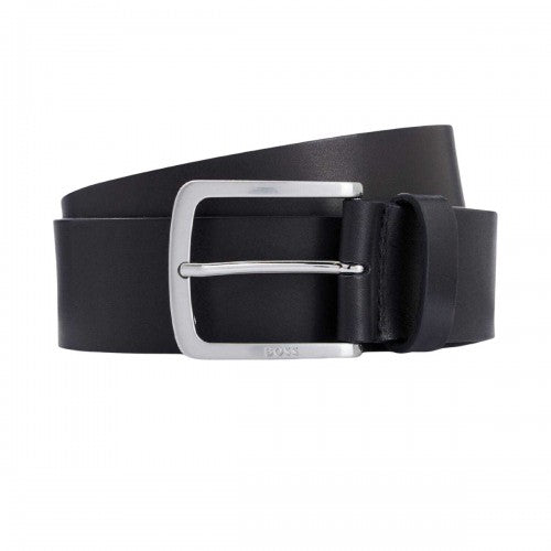 Front - Boss Jor-V Engraved Logo Leather Buckle Belt