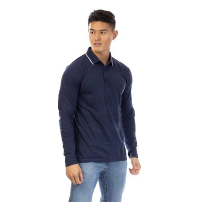 Front - Peter Werth Mens Long-Sleeved Polo Shirt