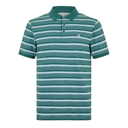 Front - Original Penguin Mens Striped Polo Shirt