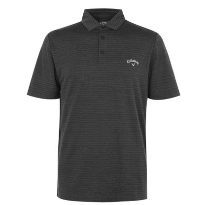 Front - Callaway Mens Herringbone Golf Polo Shirt
