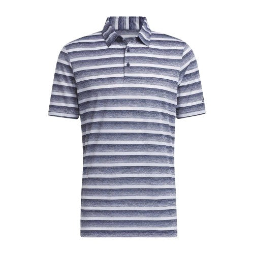 Front - Adidas Mens Contrast Striped Golf Polo Shirt