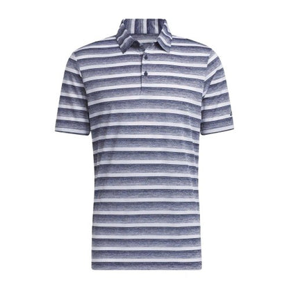 Front - Adidas Mens Contrast Striped Golf Polo Shirt